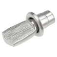 thumbnail image 1 of Soportes de estante de 5x19mm con forma de cuchara plana, en níquel, con pernos de soporte y tuercas de montaje, 50 piezas, 1 of 4