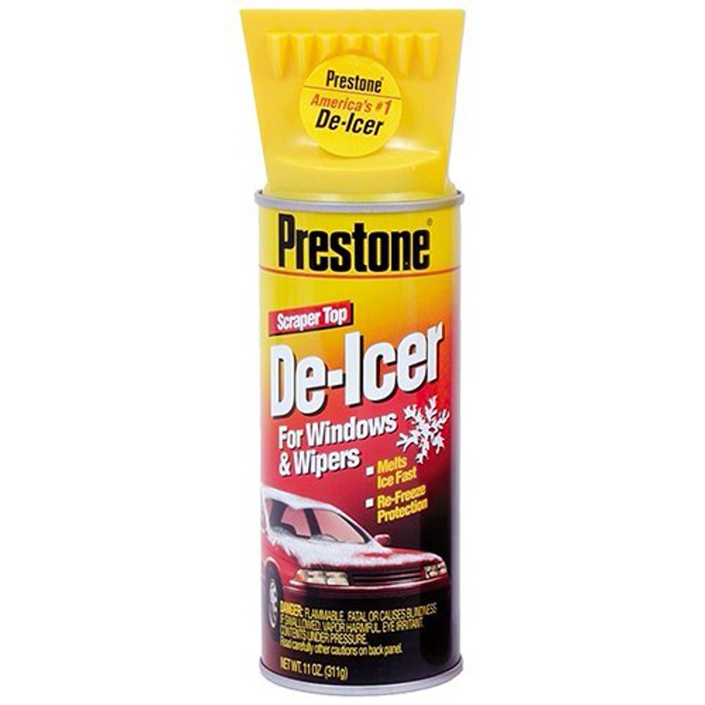 Prestone AS24212PK Spray DeIcer with Scraper Top 11 oz., (Pack of 12