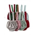 thumbnail image 7 of Qiylii Girls Boys Suspender Shorts, Solid Color Pants, Summer Strap Shorts, 7 of 7