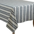 thumbnail image 1 of Fennco Styles Neutral Classic Multi Striped 100% Cotton Tablecloth 65x140 Inch, Navy Blue, 1 of 3
