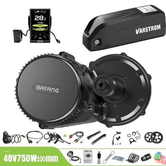 BAFANG Mid Drive Kit 1000W BBS02B Electric Bike Conversion Kit 48V Ebike Conversion Kit for 100MM Mountain Bike Road Bike DPC010 Display and 48V20Ah Shark Battery