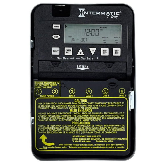 Intermatic 30 Amp 7-Day 2xSPST 2-Circuit Electronic Time Switch