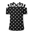 thumbnail image 5 of Giftesty Womens Summer Tops Women's Short Sleeve Fashion Casual Printed V-Neck Off-The-Shoulder Top Blouse, 5 of 5