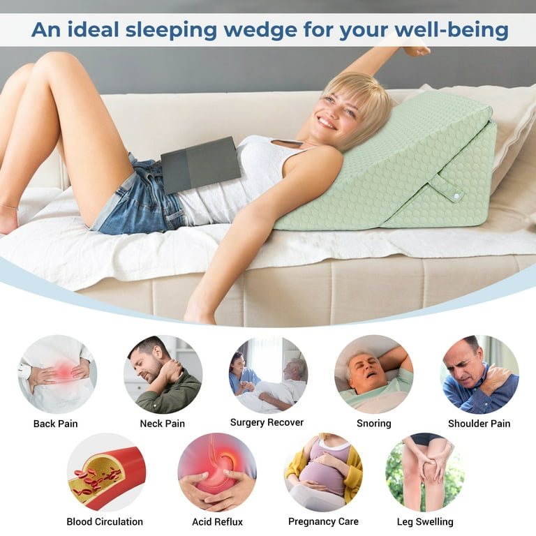 Bed Wedge Pillow for Sleeping, Adjustable Folding Wedge Pillow for