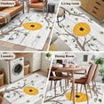 thumbnail image 5 of Area Rug for Living Room, Bees Branches Non-Slip Indoor Large Carpet for Bedroom/Dining Room, Farmhouse Spring Botanical Wooden Washable Low-Profile Rectangle Floor Runner Rugs - 4 x 6 Ft, 5 of 7