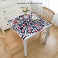 thumbnail image 2 of nygtbtfer Tablecloth, Fitted Table Cover with Elastic for Tables, Blue Red Star Table Cloth Outdoor Indoor Dinning Party Tablecloths, 2 of 7