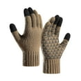 thumbnail image 3 of Men Gloves Winter Fleece Reinforced Knitted Wool Cycling Screen Gloves, 3 of 3