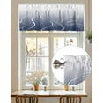 thumbnail image 7 of Ombre Blue Stripes Valances for Windows Striped Lines Waves Gradient Valance Rod Pocket Light Filtering Short Window Treatments Curtains for Kitchen Bathroom Living Room Bedroom, 42 x 12 Inch, 7 of 7