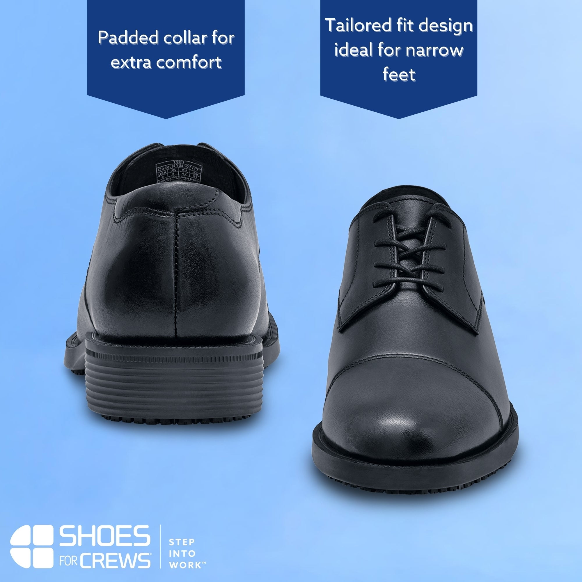 Shoes For Crews Senator Oxford Shoes Mens 13 Slip Resistant Work Dress Black NWT Senator | Free Shipping | Shoes For Crews Europe main image 3