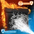 thumbnail image 2 of Fireproof Document Bag - with 5200°F Heat Insulated, Waterproof Fireproof Bag with Zipper, 8 Layers of Functional Materials, Fireproof Money Bag for Cash/Documents/Valuables, Fire Bag 13.9"x, 2 of 5