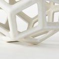 thumbnail image 2 of White Crackle Glaze Ceramic Geometric Sculpture, 2 of 6