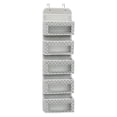 thumbnail image 2 of Simple Houseware Baby Over The Door Hanging Organizer Storage, 5 Clear Window Pockets, Gray/White, 2 of 4