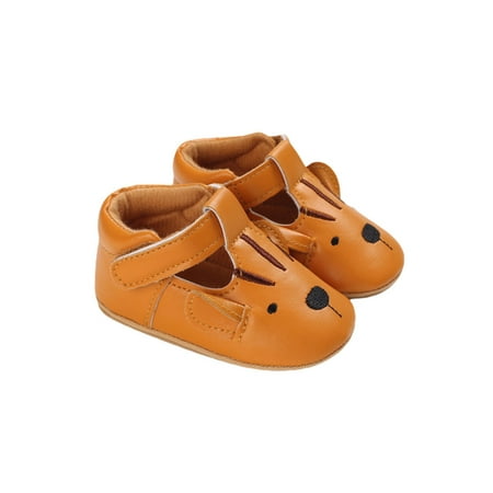 

Genuiskids Cute Baby Toddler Cartoon Animal Soft-Soled Non-Slip Newborn Baby Leather