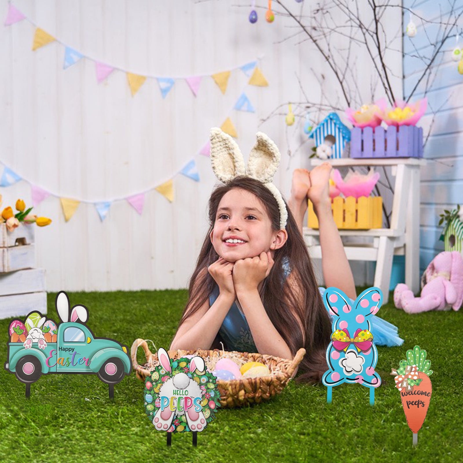 Dezsed Easter Decorations Clearance Lighted Easter Patio Inserts