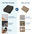 thumbnail image 4 of HIWEAVER Black 10' x 13' Modern Geometric Easy Jute Area Rug for Living Room Washable Bordered Diamond Print Indoor Outdoor Carpet Non-Slip Stain-Resistant Kitchen Throw Mat Patio Rug Decor, 4 of 7