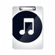 thumbnail image 1 of Portapapeles A4 Unbranded doble corchea notas musicales, 1 of 4