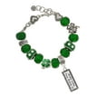 thumbnail image 2 of Delight Jewelry Silvertone Ride Like You Stole It - Green Irish Luck Bead Charm Bracelet, 7.5", 2 of 4