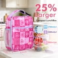 thumbnail image 2 of Tirrinia Insulated Lunch Box for Women, Portable Thermal Small Lunch Bag for Office Work Picnic, Reusable Compact Lunchbox Cooler Tote for Adults Teens, Hot Pink Heart, 2 of 8