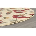 thumbnail image 6 of Transitional Area Rug (5'3'' Round) Floral Ivory, Beige Indoor Round Easy to Clean, 6 of 6