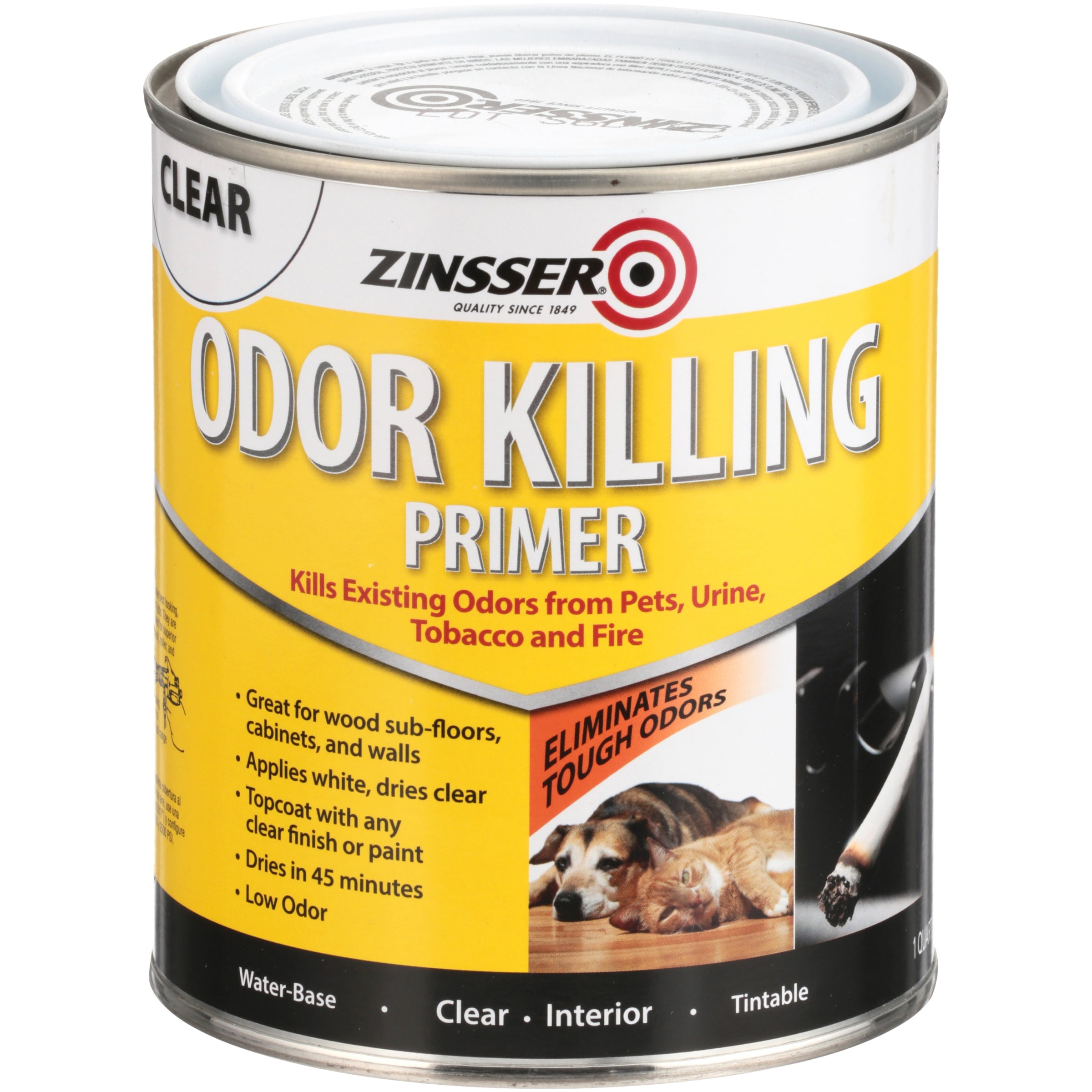 Zinsser Clear Indoor Odor Killing Primer, 1 Quart