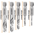 thumbnail image 4 of 1/4 Hex Shank Drill Bit Set 10PCS Stubby Drill Bit Set for Metal M2 Short Length Drill Bit Steel for Quick Change Chuck, 4 of 7