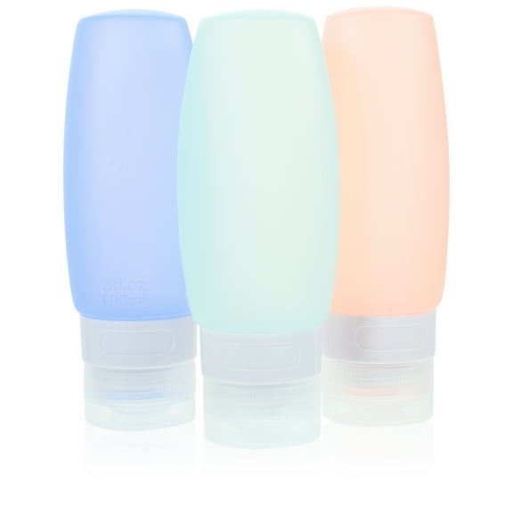 CTIRCHIU travel lotion containers silicone bottles for toiletries storage women 3pcs