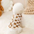 thumbnail image 3 of LiMimmuu Pet Clothes For Dogs Checkerboard Pattern Pet Clothes Pet Clothes Fashionable Checkerboard Pattern Winter Vest Soft Plush Coat, 3 of 7