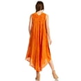 thumbnail image 2 of Sakkas Kara Long Draped Sleeveless Marbled Caftan Dress / Cover Up - Salmon - One Size Regular, 2 of 5