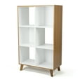 thumbnail image 6 of Humble Crew Morgan 6 Cube Toy Storage Mid-Century Organizer, Wood/White, 6 of 12