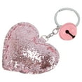thumbnail image 5 of Unique Bargains Fashion Sequined Heart Handbag Charm Pink 1 Pc, 5 of 5
