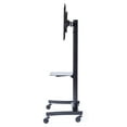 thumbnail image 4 of Curved Wood TV Stand / TV Cart For 70" TV Black TD595GB, 4 of 7
