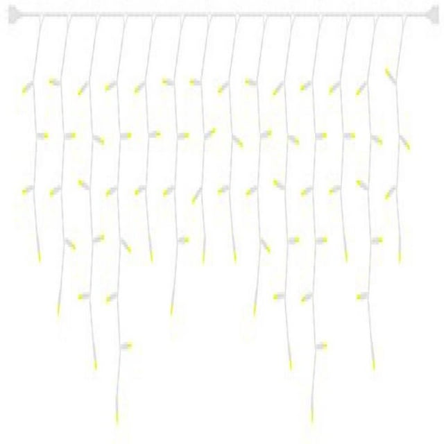 Vickerman 70 Yellow M5 LED Icicle Light on White Wire 9' Christmas Light Strand