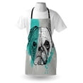 thumbnail image 3 of Pug Apron Hand Drawn Head of a Dog Blue Splashed Backdrop Two Different Halves of a Whole, Unisex Kitchen Bib Apron with Adjustable Neck for Cooking Baking Gardening, Blue Black White, by Ambesonne, 3 of 3