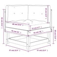 thumbnail image 4 of vidaXL Canapé d'Angle avec Coussins Blanc Bois Massif Pin, 4 of 5