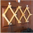 thumbnail image 7 of Trianu 2 Pcs Expandable Wooden Hanger, Accordion Style Wood Wall Hanger Coat Rack, 7 of 7