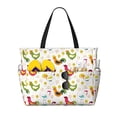 thumbnail image 1 of Easygdp Chickens A Bolsa de Viaje de Playa de Gran Capacidad, Bolsa Tote Perfecta para la Playa, Escapadas de Fin de Semana y Viajes, 1 of 7