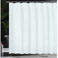thumbnail image 4 of Ambesonne Jasmine Shower Curtain, Vintage Nostalgic Grid Art, 69"Wx84"L, White Blue Grey, 4 of 5