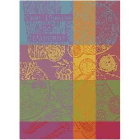 Garnier Thiebaut Jacquard Cotton Kitchen Towel Food and Cooking Collection Planche Apero ETE