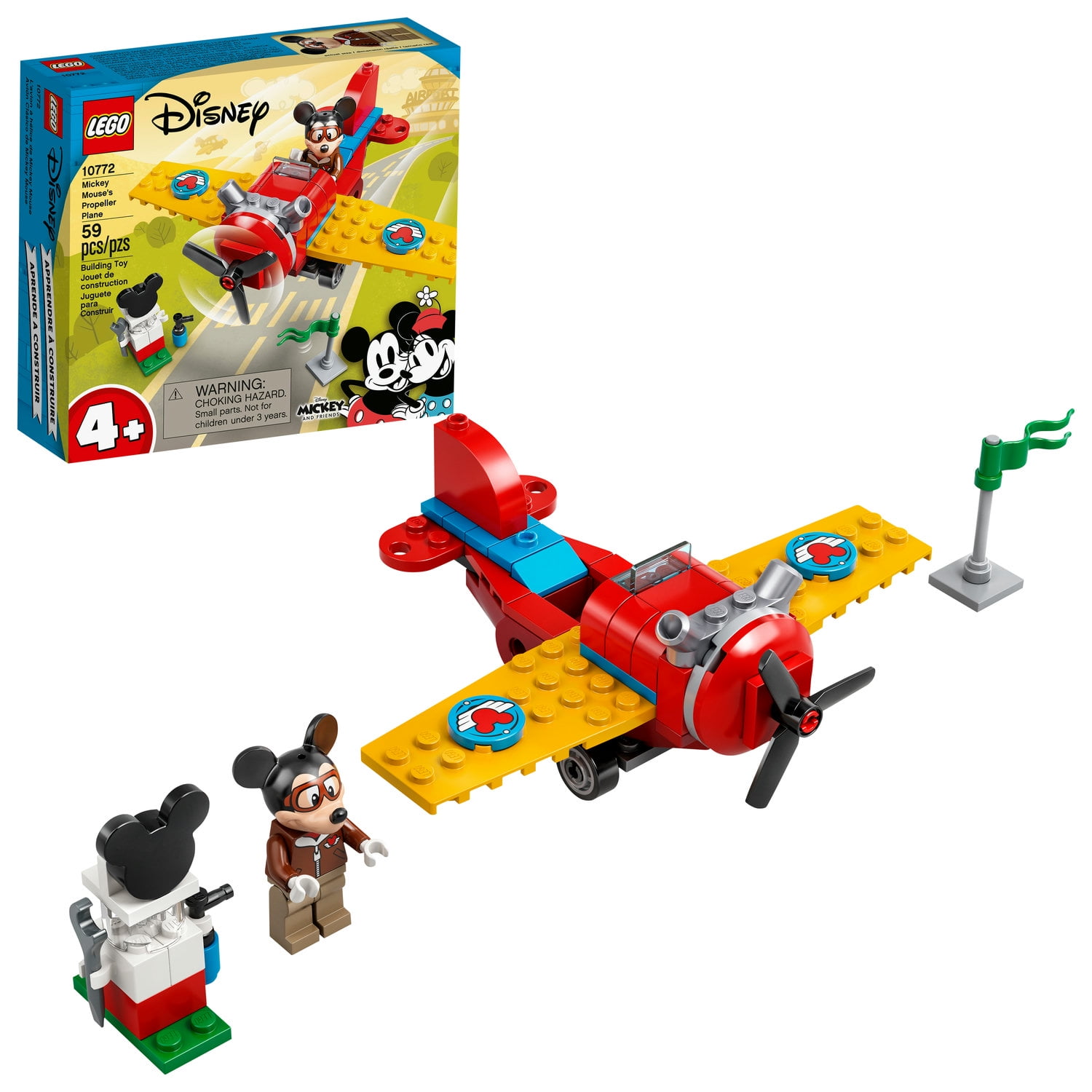 LEGO Mickey Mouse's Propeller Plane 10772 Building Set (59 Pieces)