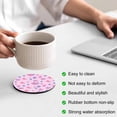 thumbnail image 3 of Spring Floral Coasters Set of 4, Absorbent Coasters for Drinks, Summer Botanical Purple Pink Flower Coaster for Desk Coffee Table Protection, Home Decor House Warming Gifts 4", 3 of 8