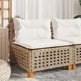 thumbnail image 6 of Bowery Hill Poly Rattan Patio Armless Sofa With Cushions in Beige, 6 of 18