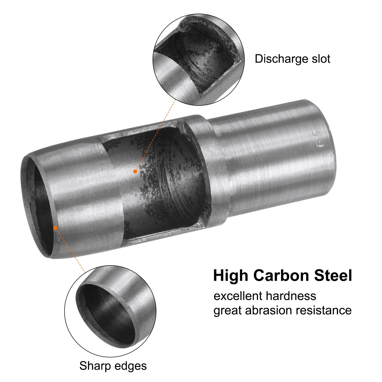 Uxcell Hollow  Punch Tool 39mm Hole Punch Carbon Steel for Watch Belts Leather