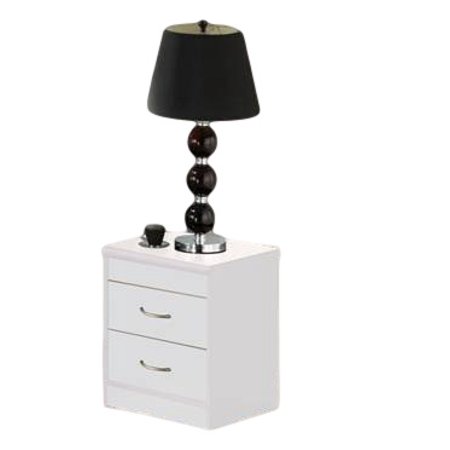 Hodedah 2 Drawer Nightstand White Walmart Com