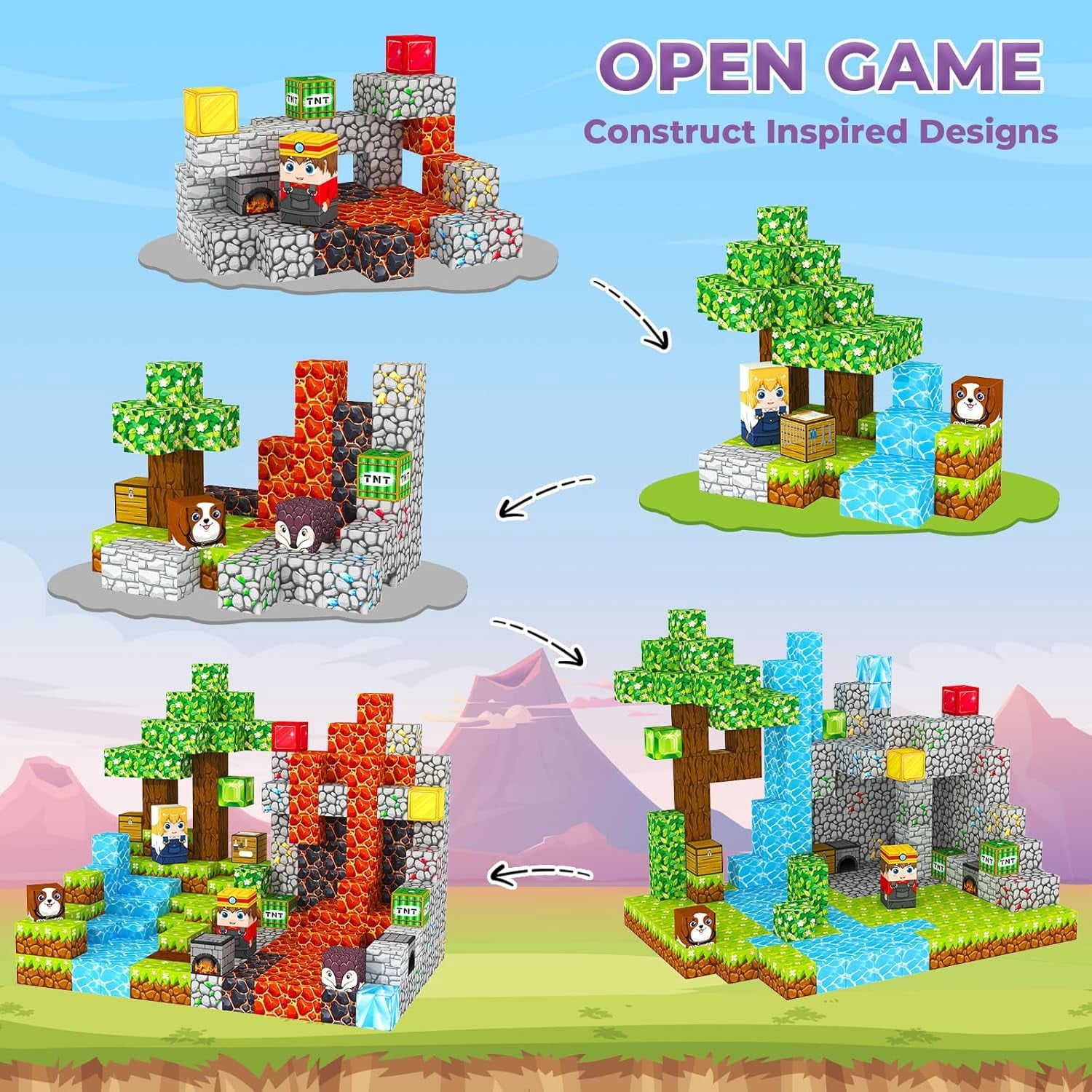 Magnetic Blocks, Magnetic Tiles Building Blocks, Sensory STEM Toys for adult Easter Birthday Gifts Travel Outdoor aldult Games (0.8IN/2CM)