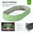 thumbnail image 6 of Lilypelle Galvanized Raised Garden Bed for Vegetables Flowers Herbs, Metal Raised Garden Bed Kit with Trellis, Plant Labels, Plant Ties, Brown 6×3×1FT 2PCS, 6 of 9