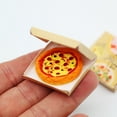 thumbnail image 4 of Soumake 1 Set Dollhouse Pizza High Restoration Three-Dimensional Realistic Decoration Micro Landscape Miniature Pizza Model Set Doll House Supply, 4 of 7