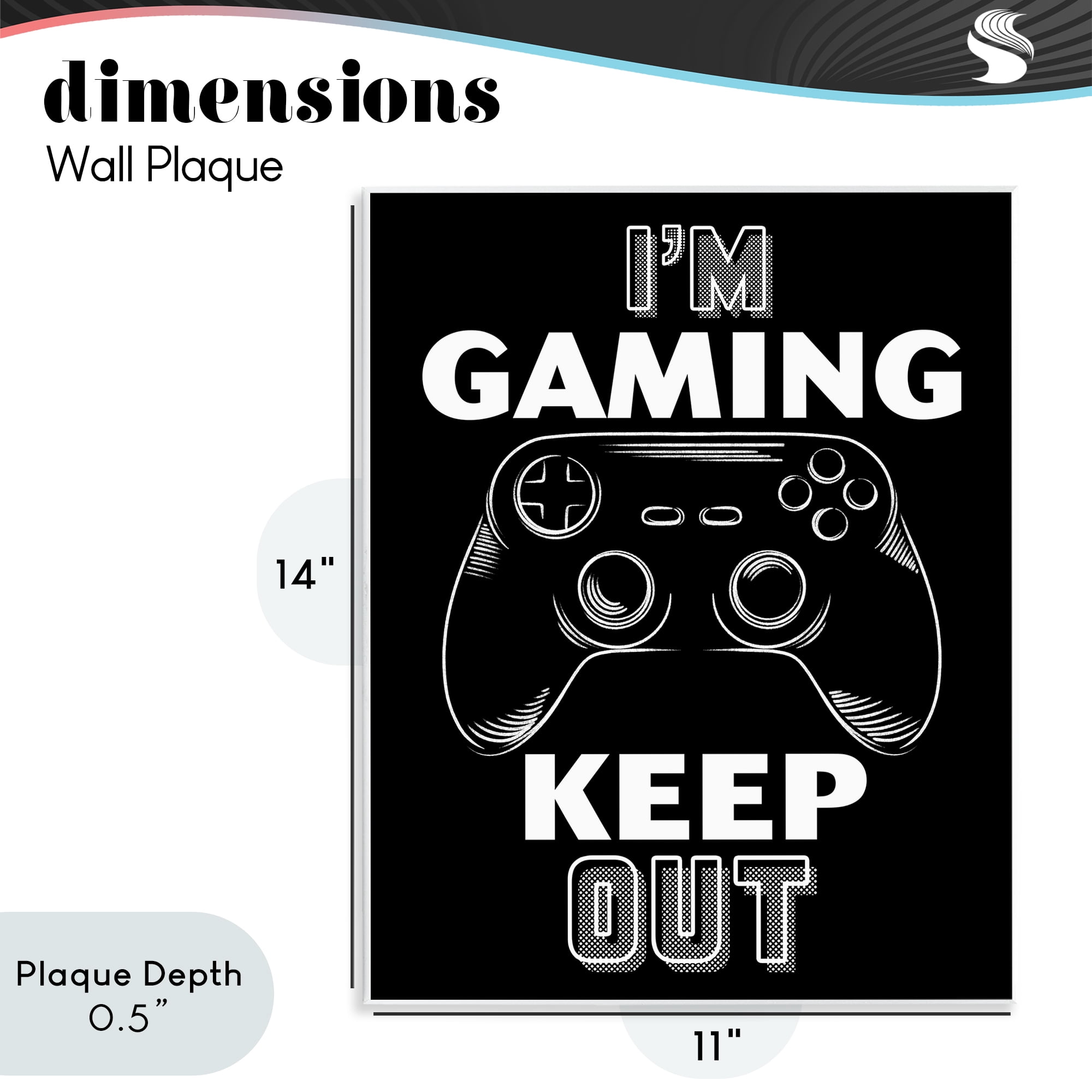 Stupell Industries I'm Gaming Keep Out Wall Plaque Art, design by Marcus Prime