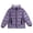 Purple, variant on Girls Down Jacket with Stand Collar Warm Winter Coat for Kids Soft Padded Outerwear for Ages 2-11