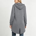 thumbnail image 6 of Stralyhd Women's Zip Up Hoodies Oversized Long Tunic Sweatshirts Casual Long Sleeve 2026 Winter Warm Hoodie Jacket Coat Gray L, 6 of 7