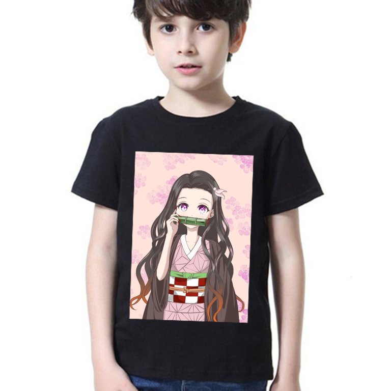 Em promoção! Demon Slayer Anime Imprimir Vermelho Garoto T-shirts Crianças  Bebé Preto Harajuku Kawaii Roupas De Menino Menina Tops Do Presente Do  Presente ,o Navio Da Gota